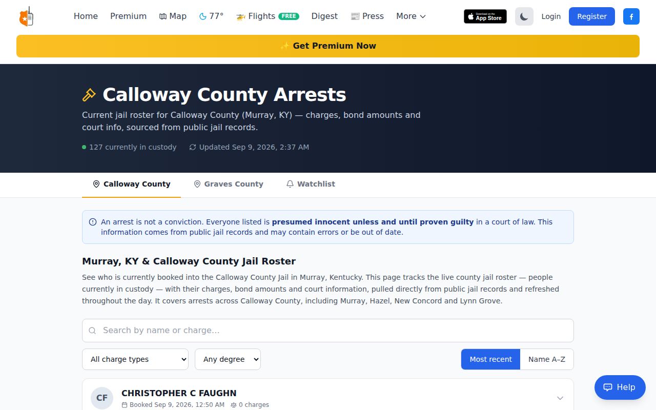 Unofficial Murray Scanner Calloway current-custody interface